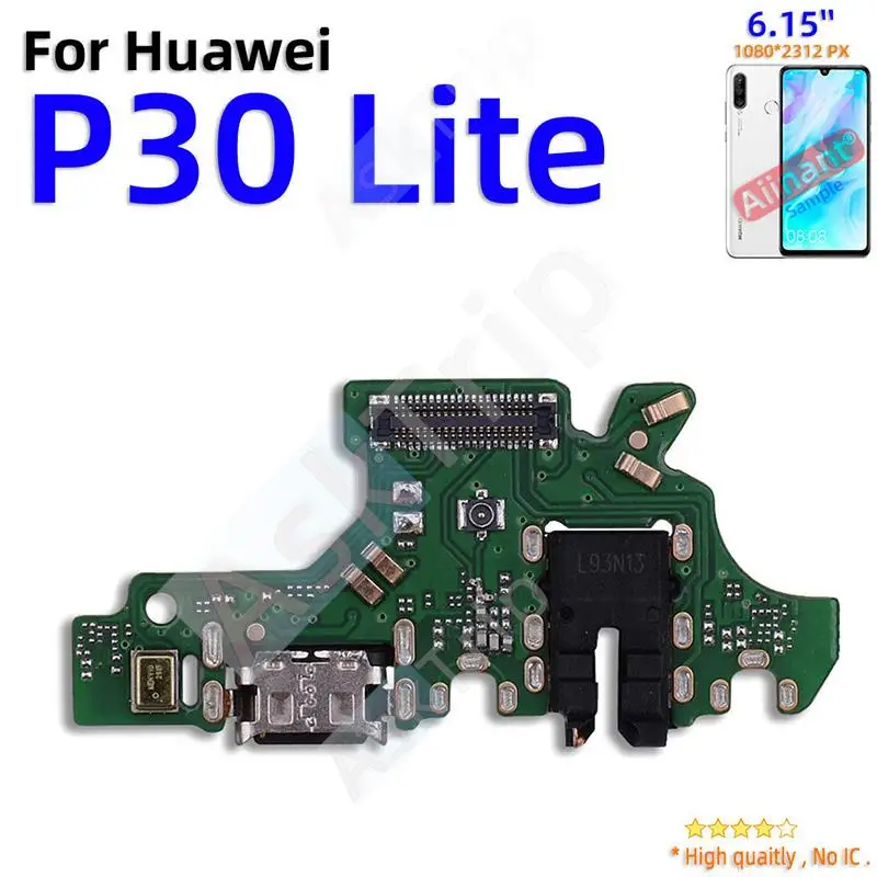 Aiinant Per Huawei P20 P30 Lite Plus Pro 2017 2018 Ricarica inferiore USB Data Dock Microfono Caricatore Cavo flessibile Parti del telefono