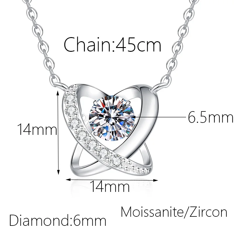 1.0 قيراط مويسانيتي فراشة شكل قلادة 925 فضة مختبر قلادة الماس النساء هدايا الزفاف غرامة مجوهرات حفلة