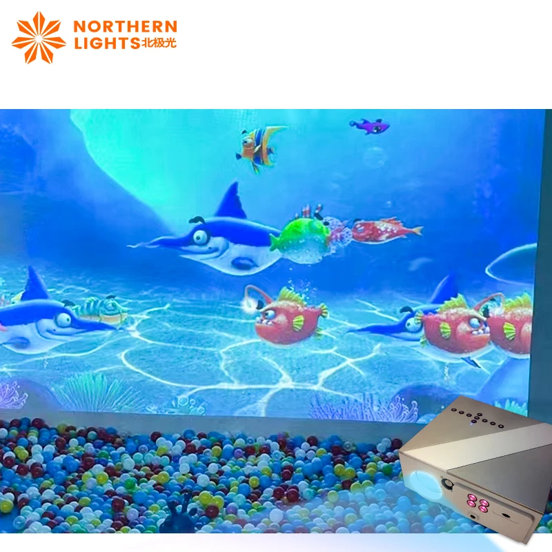 Holographic Interactive 3D Projection AR Animal Wall Smashing Ball Shooting Can Be Customized Interactive Game