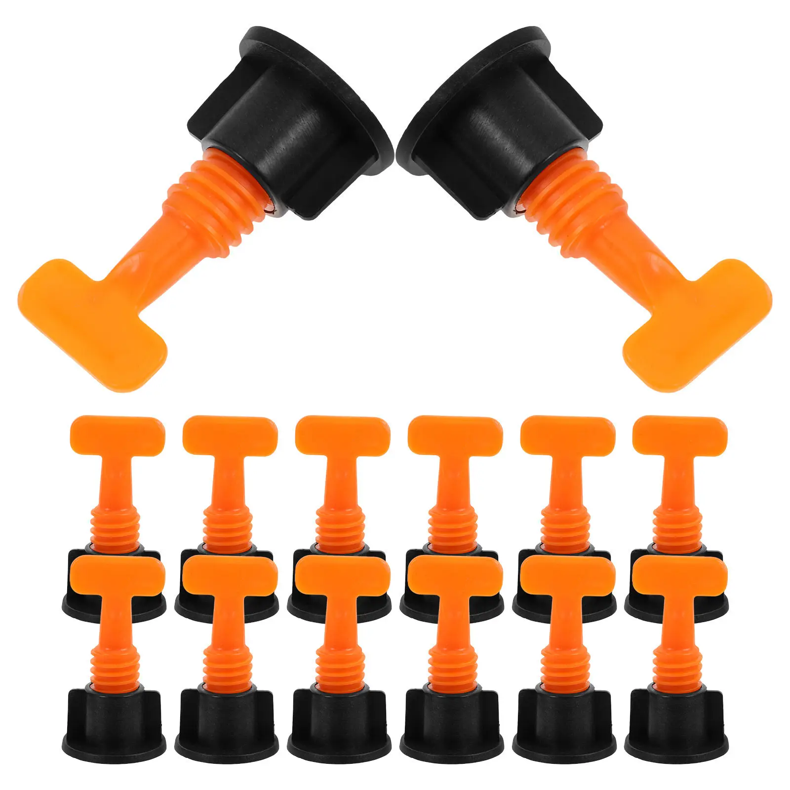 50Sets T Shaped Tile Leveler System Easy Install Remove Save Money Reusable Flat Ground Solution Crack Prevention Tile