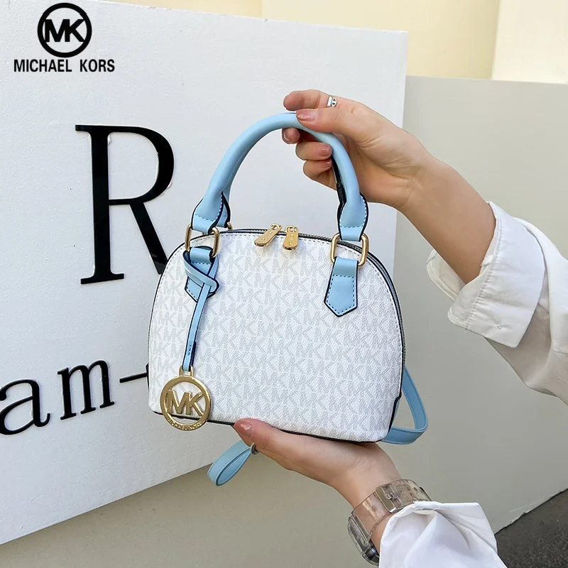 Bolso de Mujer Texturizado Premium de Michael Kors, Bolso de Mano y Hombro Moderno, Bolso Bandolera Ligero de Lujo Informal MK en Colores Pastel