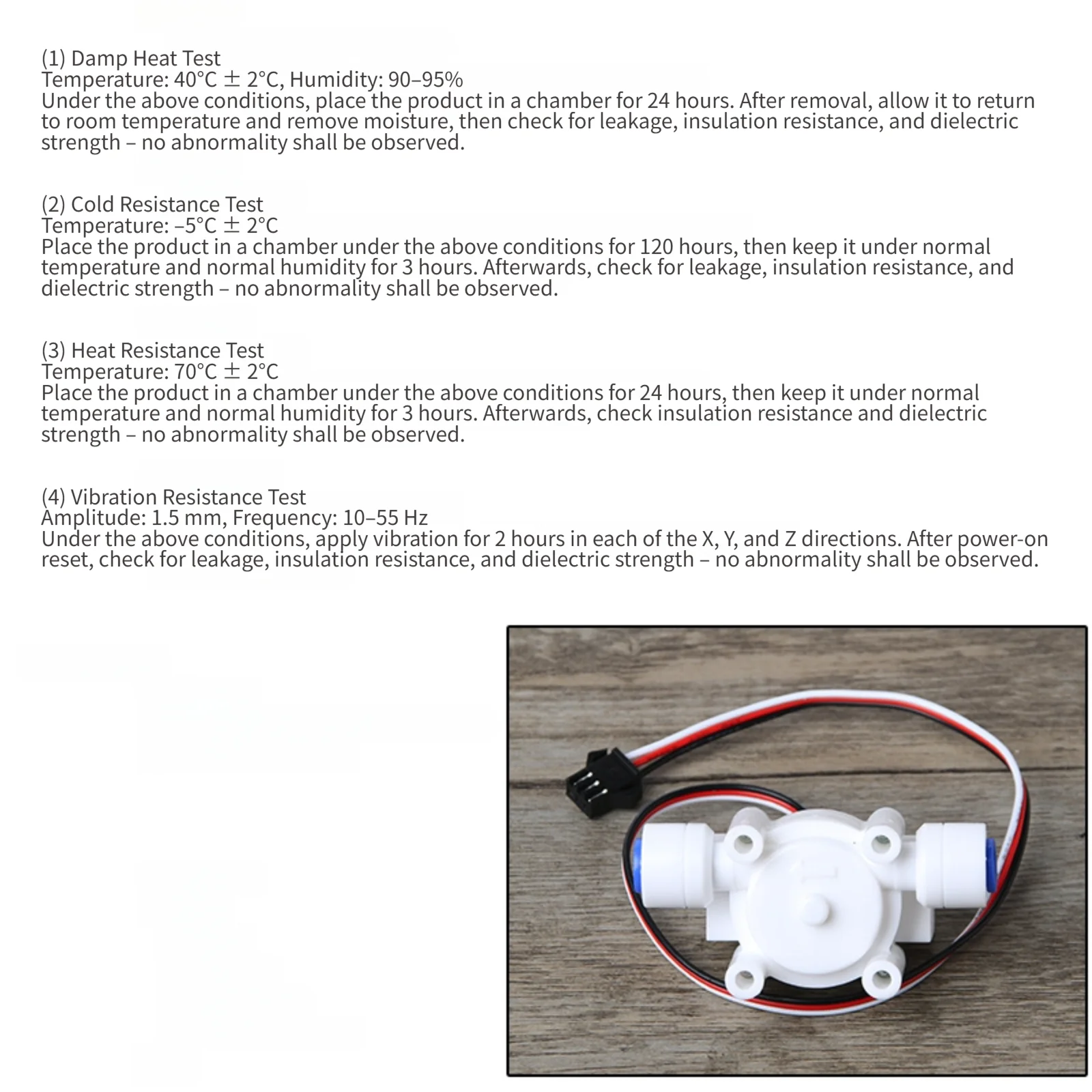2-Point PE Tube Flowmeter for Coffee Equipment Supporting Precise 0.3L/min Flow Detection and Wide Voltage Input