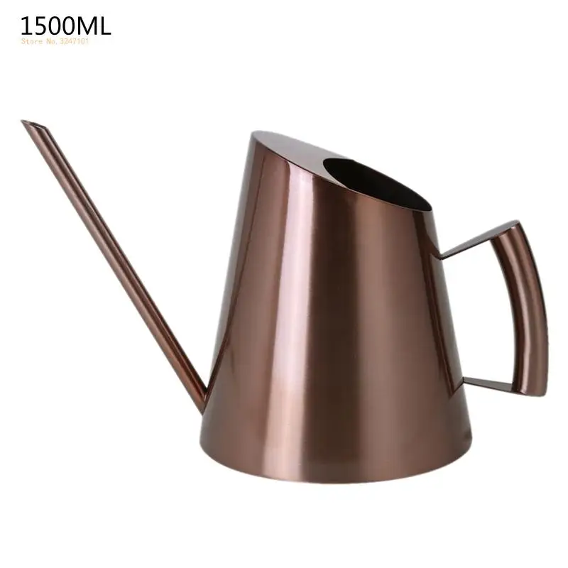 

400/900/1500ml Stainless Steel Watering Can Garden Flower Plants Long Mouth Sprinkling Pot Tool Dropship