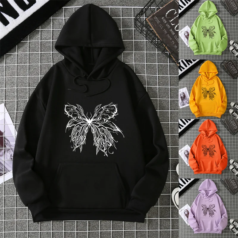 

CoolWings Butterflies индивидуальная забавная женская одежда модные флисовые толстовки свободный свитшот повседневная мягкая женская толстовка CYXX389