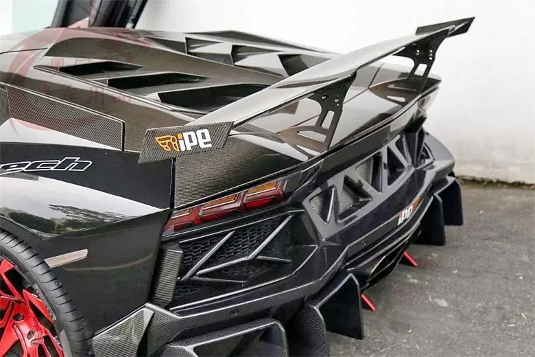 DMC Style Real Carbon Fiber Rear Bumper Trunk Lid Engine Hood Bonnet Vent Cover For Lamborghini Aventador LP700 LP720