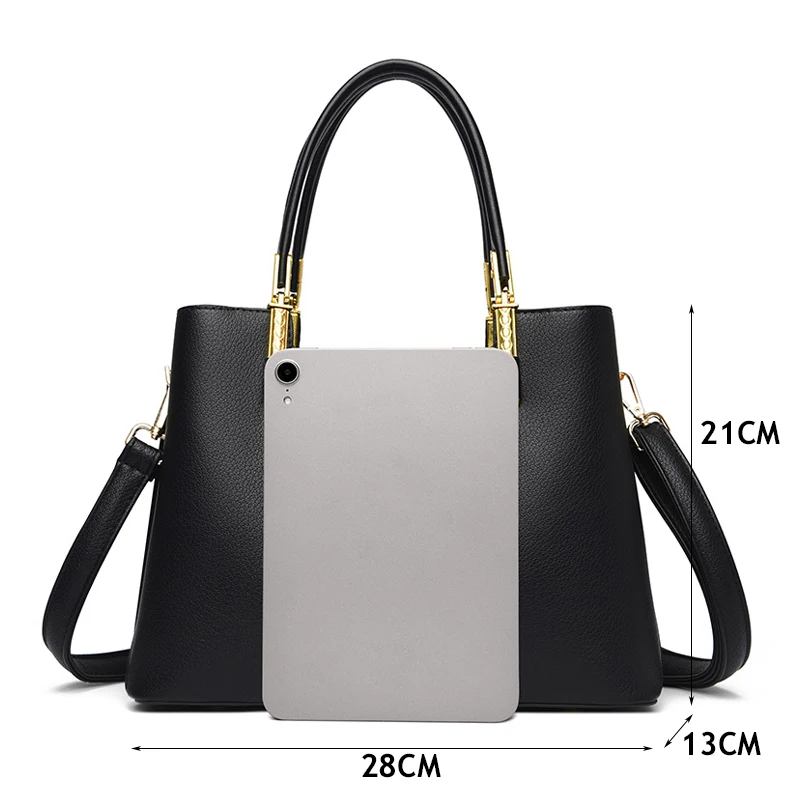 Imagem -05 - Bolsas de Luxo Bordadas para Mulheres Bolsas de Ombro de Couro Designer Grande Capacidade Tote Senhoras Crossbody Messenger Bag de Alta Qualidade