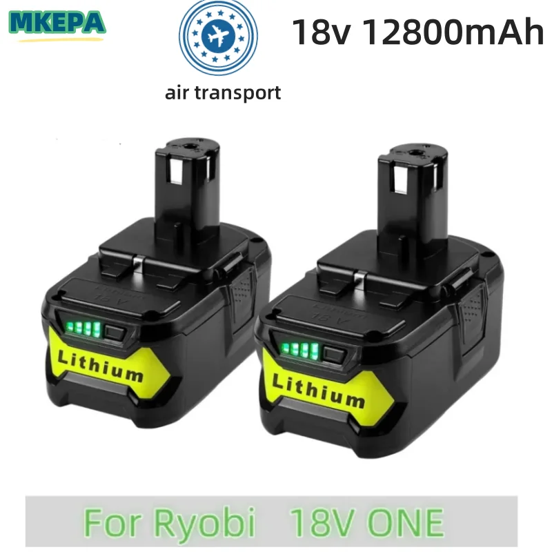 9.8Ah 12.8AH per RYOBI P108 18 V One +Plus batteria 18 Volt utensili elettrici agli ioni di litio P104 P107 RB18L50 RB18L20 P108