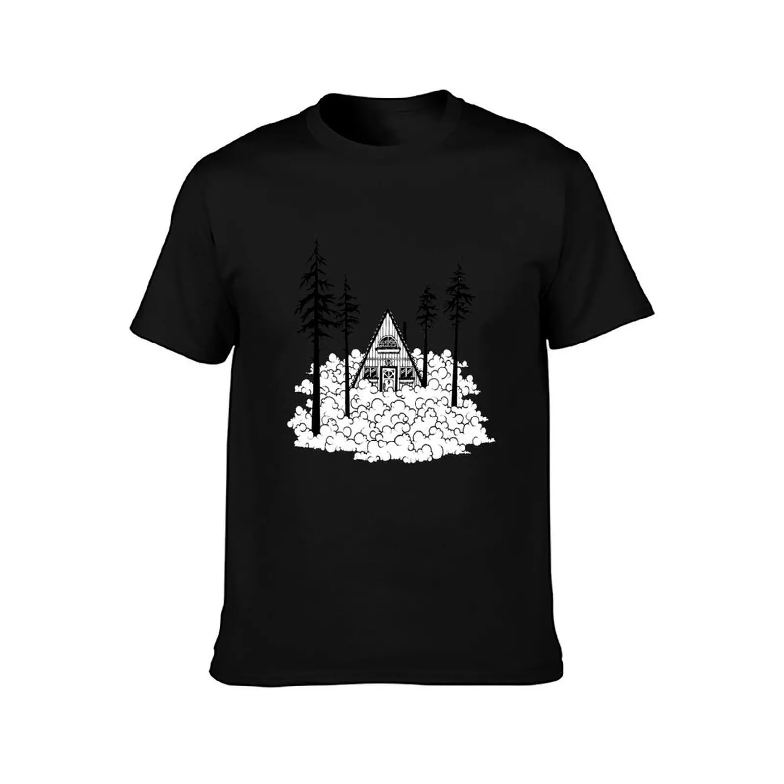 Paradise is an A-frame Cabin - Original pen and ink illustrated design T-Shirt Cool Feeling Summer Tee Shirt
