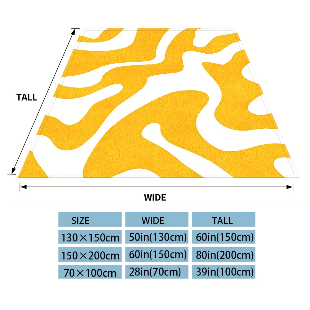 Yellow Abstract Blobs Winter And Summer Dual-Use Comfortable Flannel Blanket, Soft And Sticky Sofa Cover Blanket, Exquisite Gift