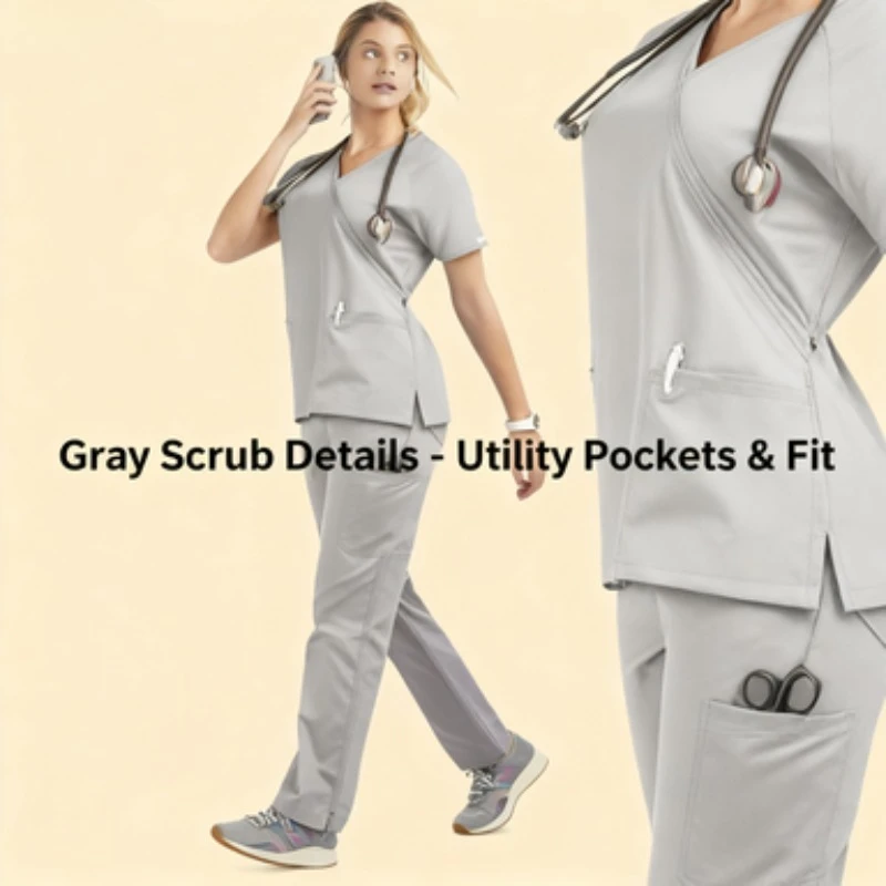 Hospital Pet feminino elástico leve roupas para lavar as mãos médico macacão de manga curta terno