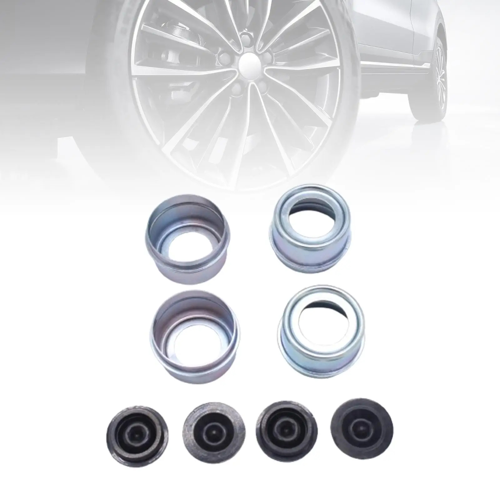 

Пылезащитный колпачок с резиновой заглушкой, ремонтный крепеж, сменная крышка ступицы прицепа 1,98 дюйма для EZ Lube и стандартных осей, гаражный кемпер