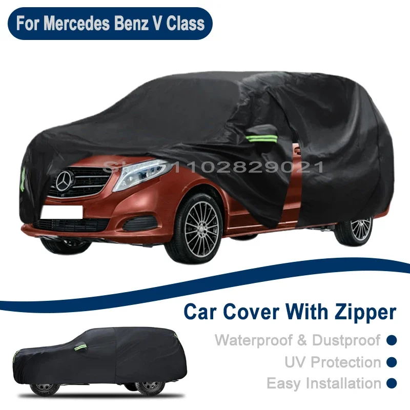

Outdoor Full Vehicle Cover For Benz V Class W638 W639 W447 - Side Zipper Design, Waterproof Dustproof Sun Protection Car Cover