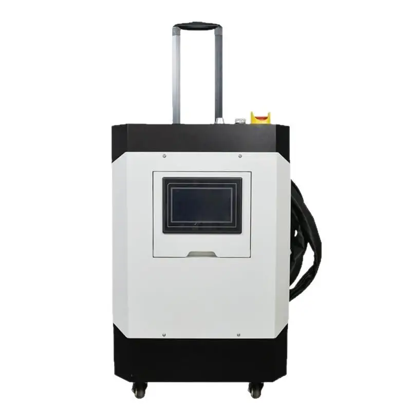 

100W 200W Pulsed Laser Cleaning Machine for Rust Paint Removal on Wood Aluminum UPVC Glass Acrylic-Portable High-Speed Cleaning