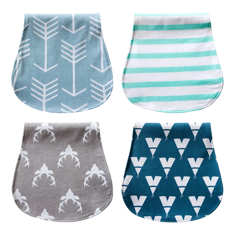 3-Layer Burp Cloth Newborn Bibs Absorbent Baby Feeding Teething Bibs Soft-Cotton Burp Cloths for Babies Baby Shower-Gifts New