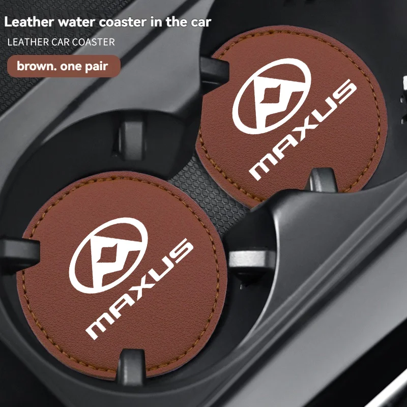 

2Pcs Car Coaster Mats Water Cup Bottle Anti-slip Pads For Maxus T60 T70 T90 G10 G20 G50 G90 D60 D90 V80 V90 V100 Car