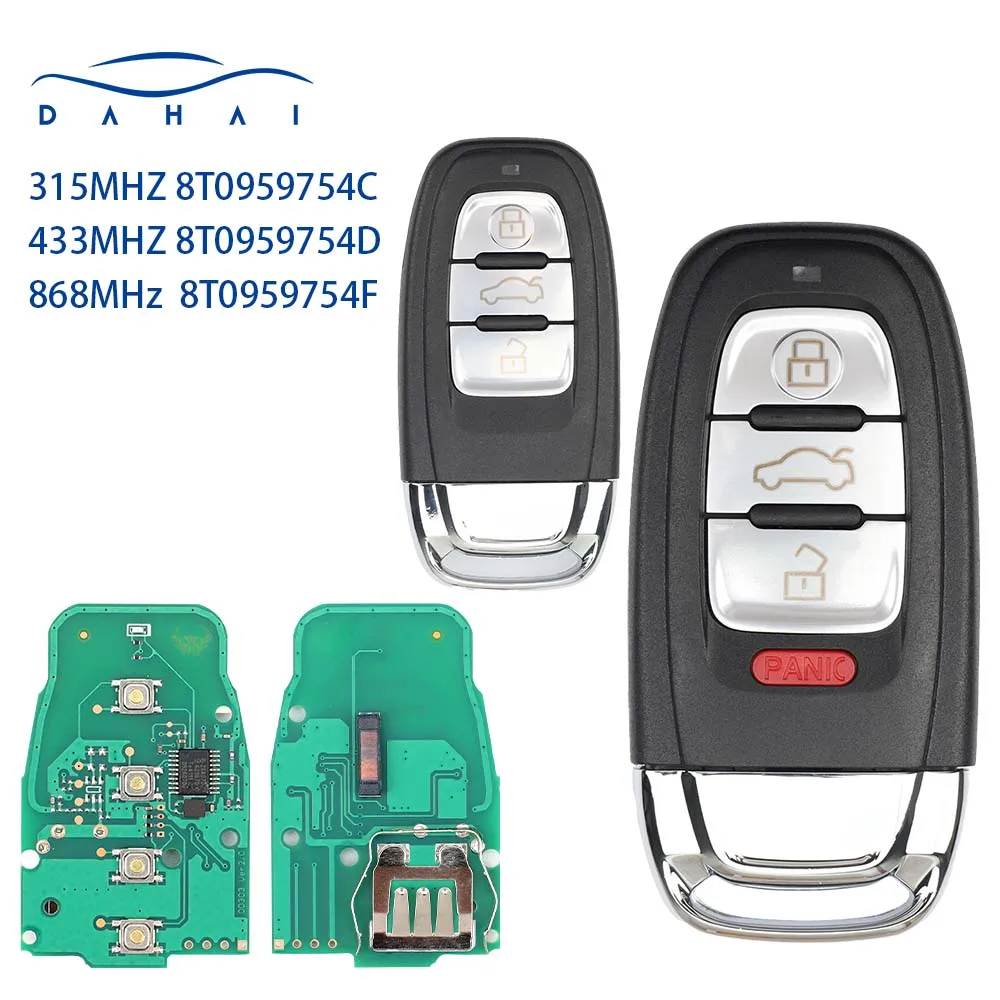 dahai Smart Remote Key Semi Keyless 3/BTN 315MHz/433MHZ/868MHZ 8T0 959 754C do Audi Q5 A4L A5 A6 A7 A8 RS4 RS5 S4 S5