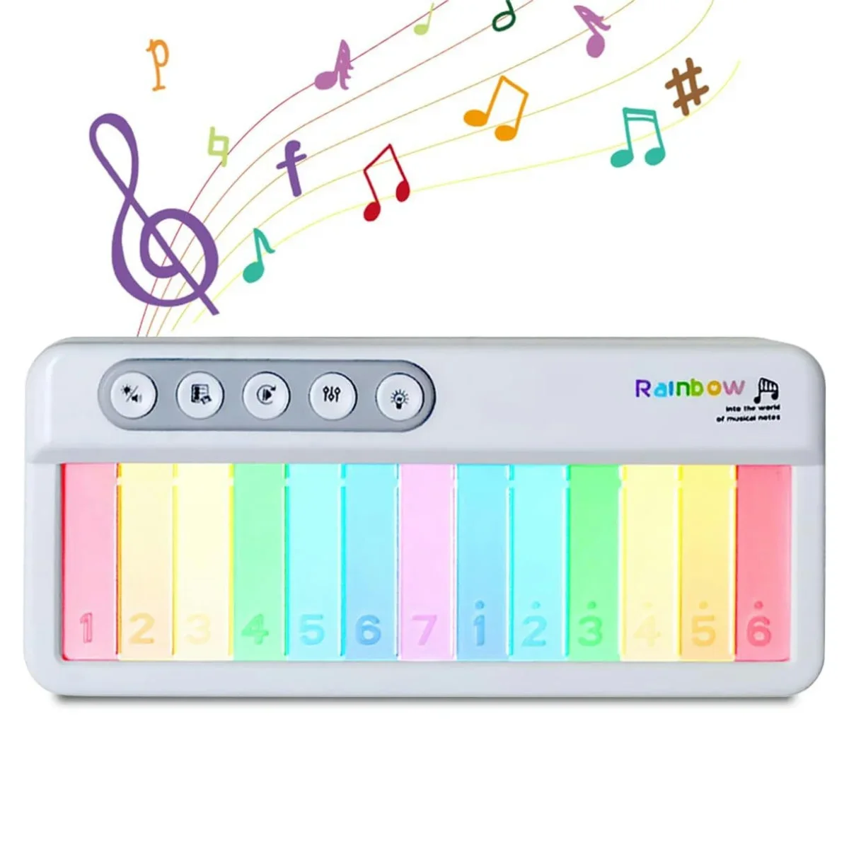 Baby Musical Piano Light Up Toy with Music&Sound for Toddlers 1-3, Early Learning Educational Keyboard,Christmas Gifts birthday