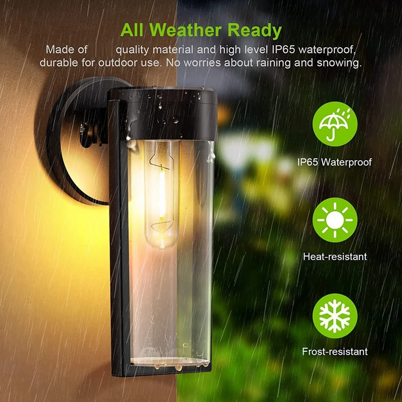 4 PCS LED Solar Wall Mount Light Outdoor Solar Powered Auto On/Off Plastic Waterproof Garden Decoration Post Porch Lights