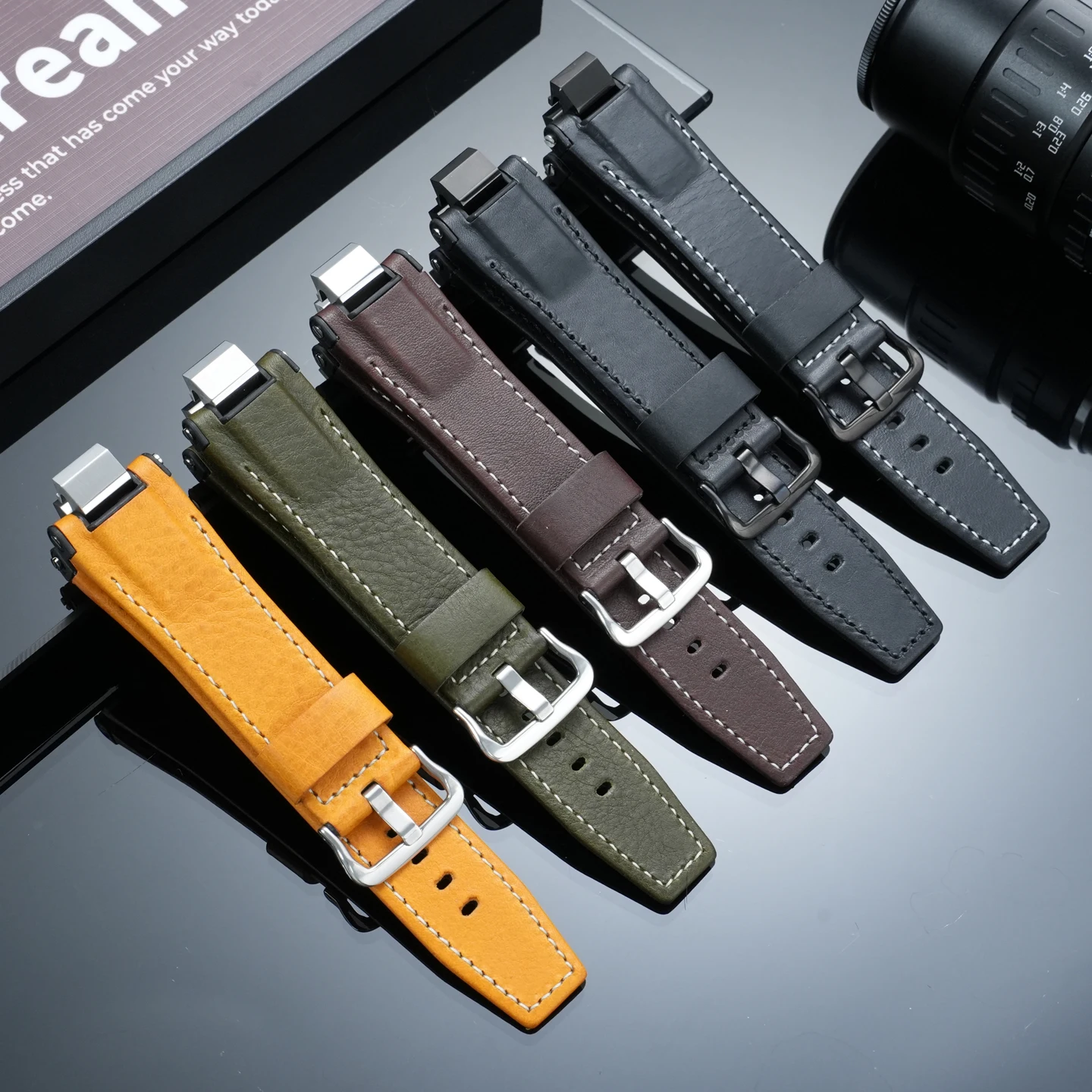 For Casio Edifice ECB-2000 Modified Retro Cowhide Leather Watch Strap ECB2000 Dedicated Special Interface Replacement Watchband