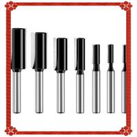 24-Hour Delivery 7Pcs Straight Router Bit Set Dado Straight Cut Router Bit For Woodworking Groove-1/2 3/4\