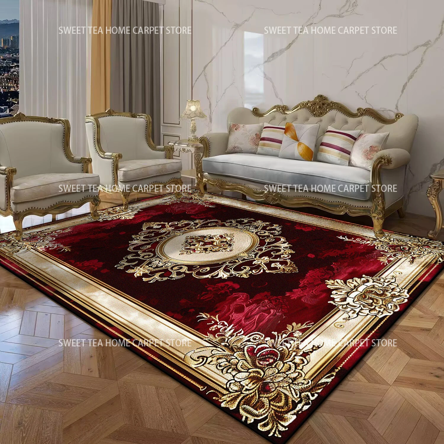 Persian Luxury Red Carpet Living Room Rug 160x200cm
