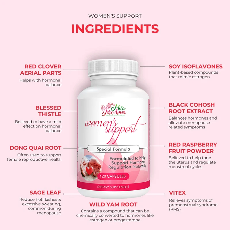 Women\'s Support - Specially Formulated Hormone Regulator with Natural Ingredients Made in The USA 120 Capsules