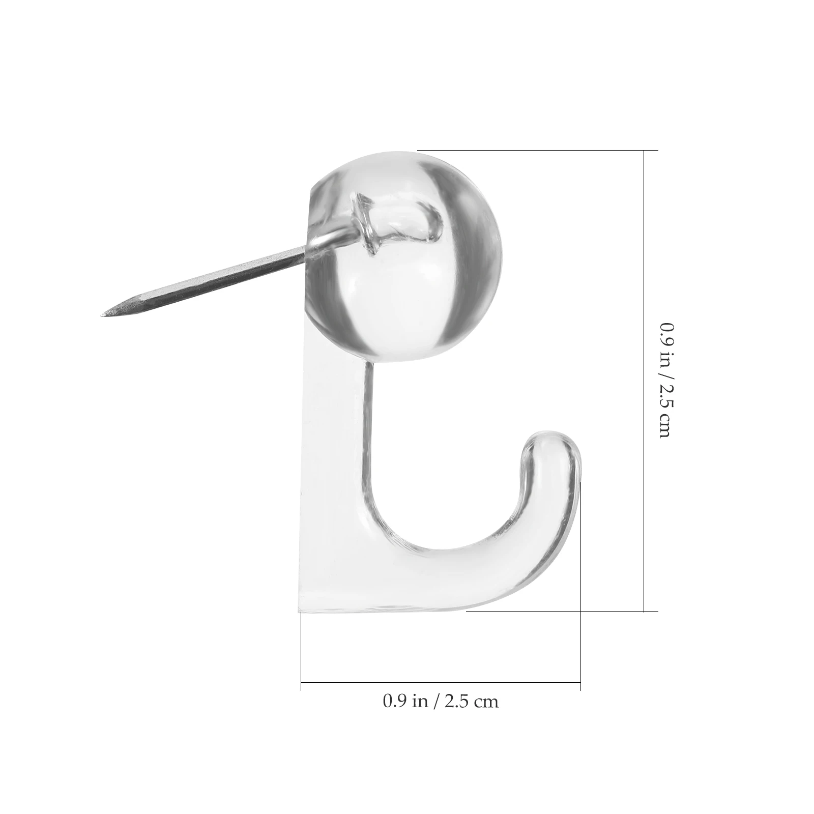 

50pcs Plastic Steel Push Pin Hooks Wall Hanging Sturdy Home Office School Supplies Thumb Tacks Picture Hooks