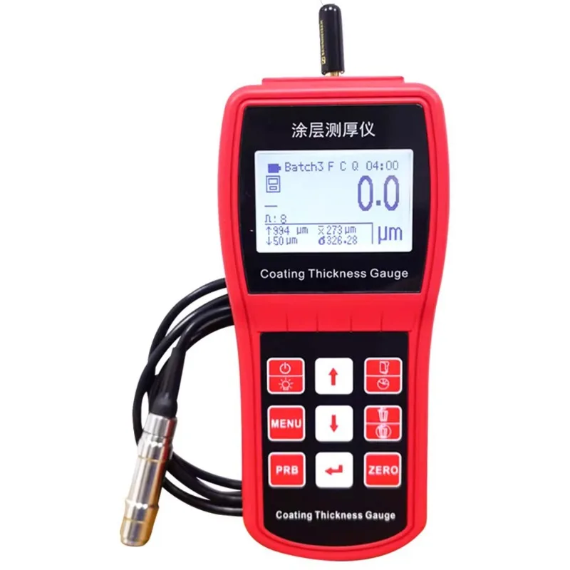 

Magnetic eddy current digital display large range coating thickness gauge, used car paint gauge
