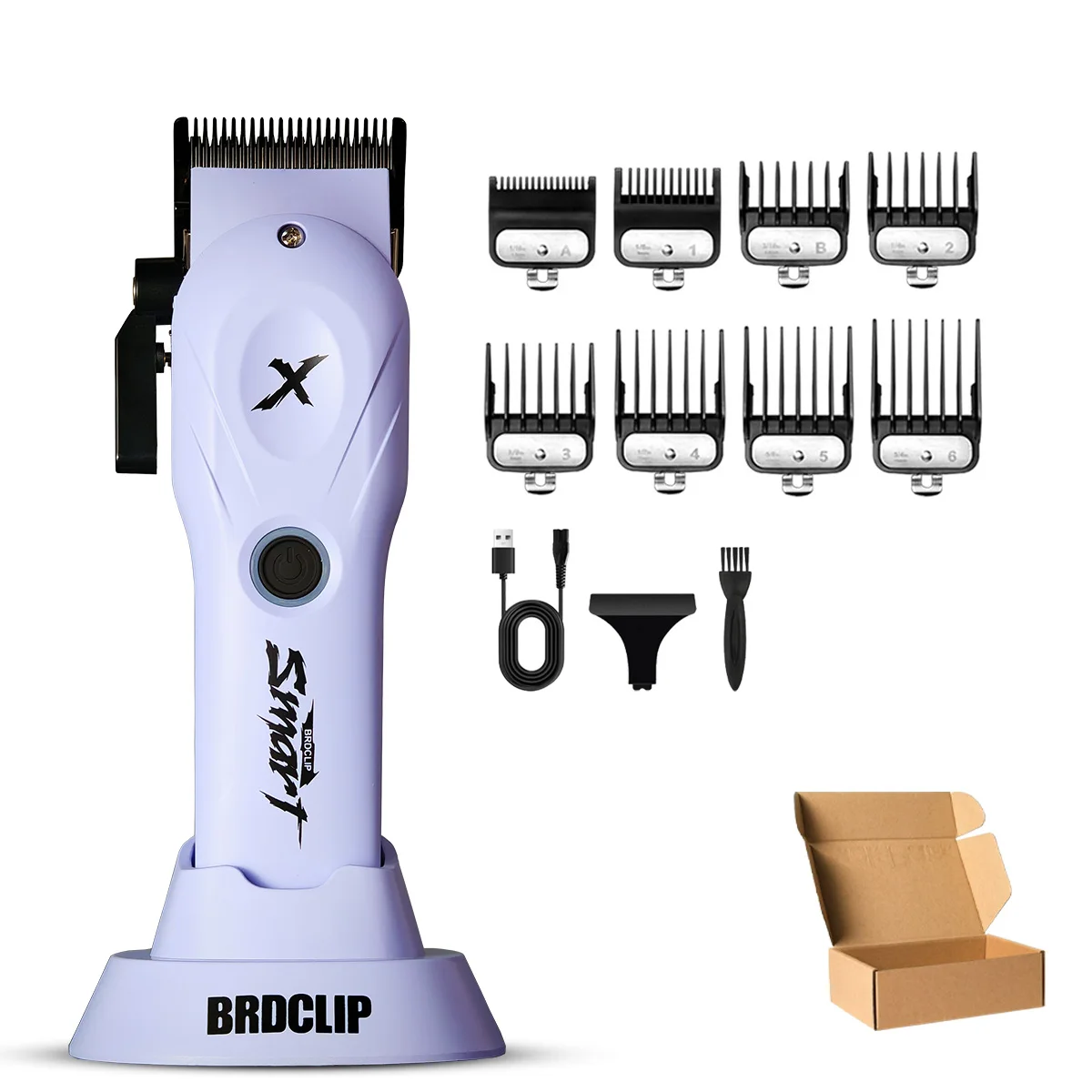 BRDCLIP 108 109 609 Paars Kapper Professionele 8800 RPM 4500 mAh Tondeuse 10000 RPM Salon Elektrisch Scheerapparaat 7700 RPM Tondeuse