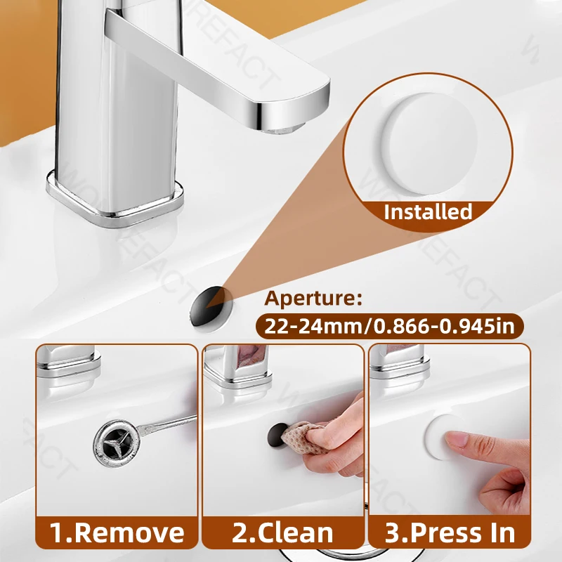 Overflow Ring Plug  Overflow Hole Plug Silicone Sink Overflow Cap Round Overflow Cover White Oval Trim