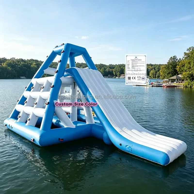 Commercial Inflatable Water Park Jumping Tower Adult Kids Floating Water Games Inflatable Jungle Joe Climbing Tower Slide