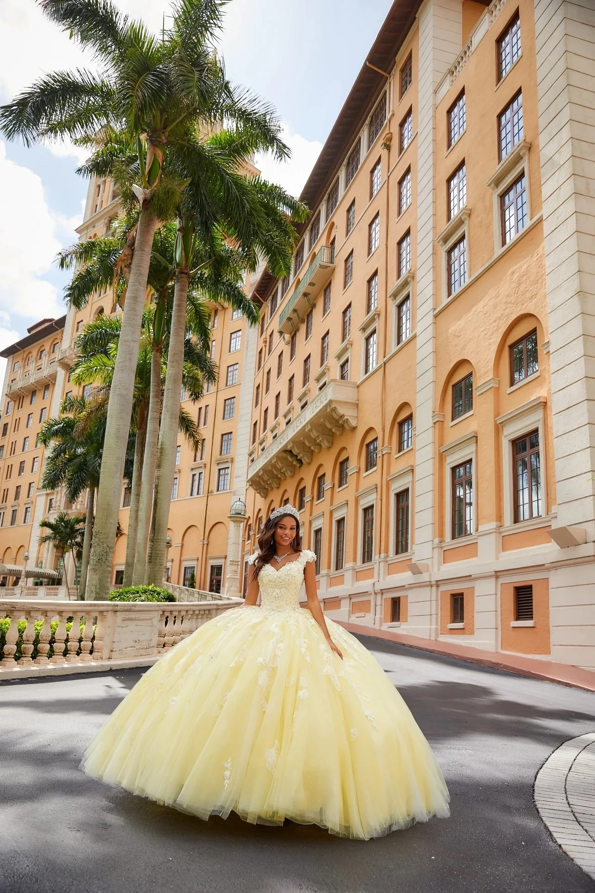 Vestidos de quinceañera hinchados amarillos, vestido de baile, Mangas de casquillo, apliques de tul, dulce mexicano, 16 vestidos 15 años