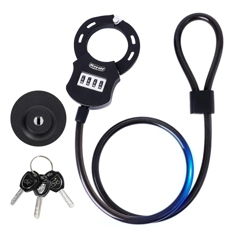 6*900 Four-position Combination Lock Bold Cable Lock Anti-theft Electric Vehicle Mountain Bike Lock Electric Scooter Chain