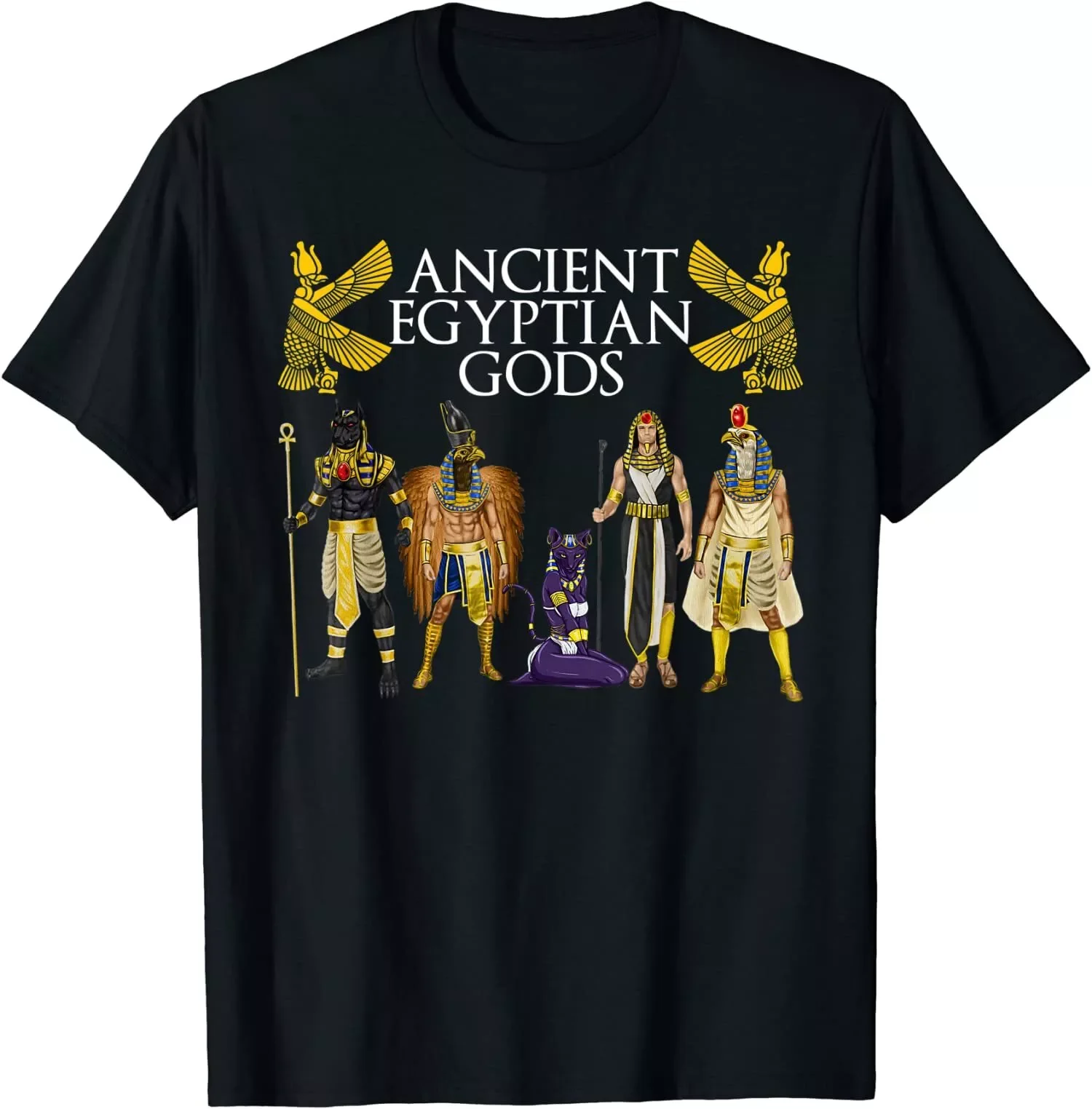 Ancient Egyptian God Egypt Mythologys Deity Anubis T-Shirt New 100% Cotton O-Neck Short Sleeve Casual Mens T-shirt Size S-3XL