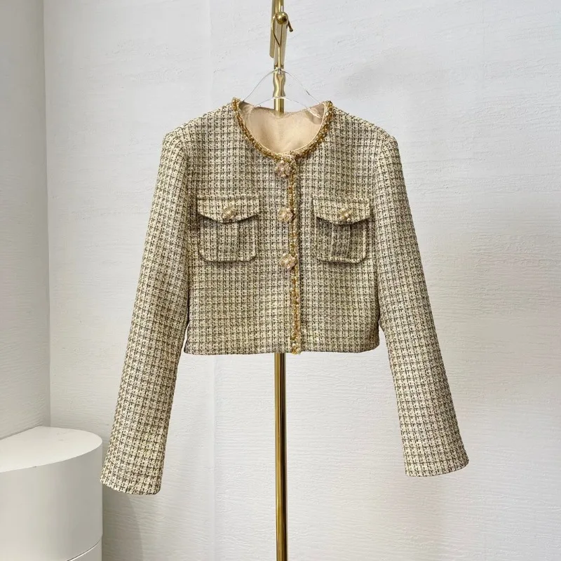 

Tweed Jacket Tops and Skirt Set 2025 Photo Color Long Sleeve