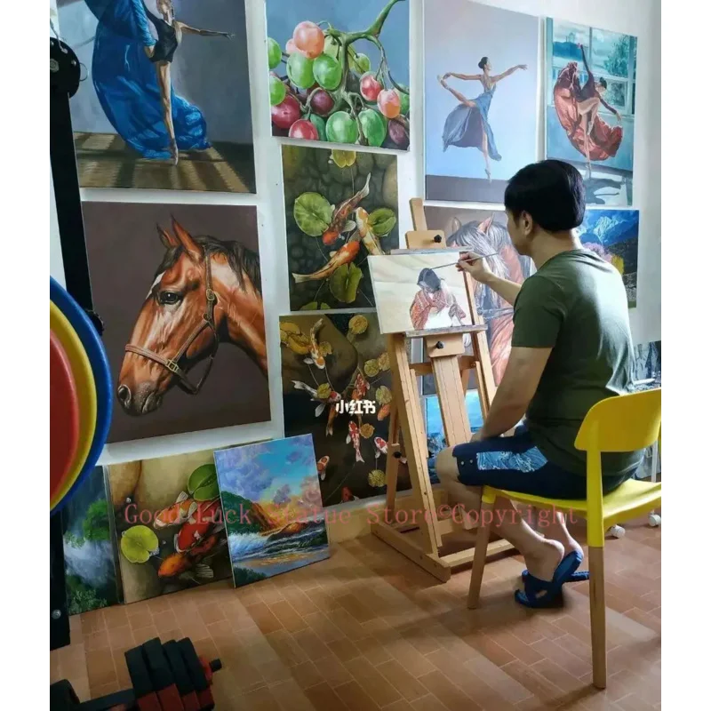 ARTIST customize oil painting service from photo picture- 100% hand painted - 16x 18 inches