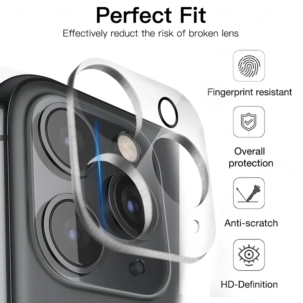 3pcs Ultra HD Camera Lens Protector Tempered Glass for iPhone 16 15 14 13 12 11 Pro Max 13 12 Mini 14 15 16 Plus Camera Glass