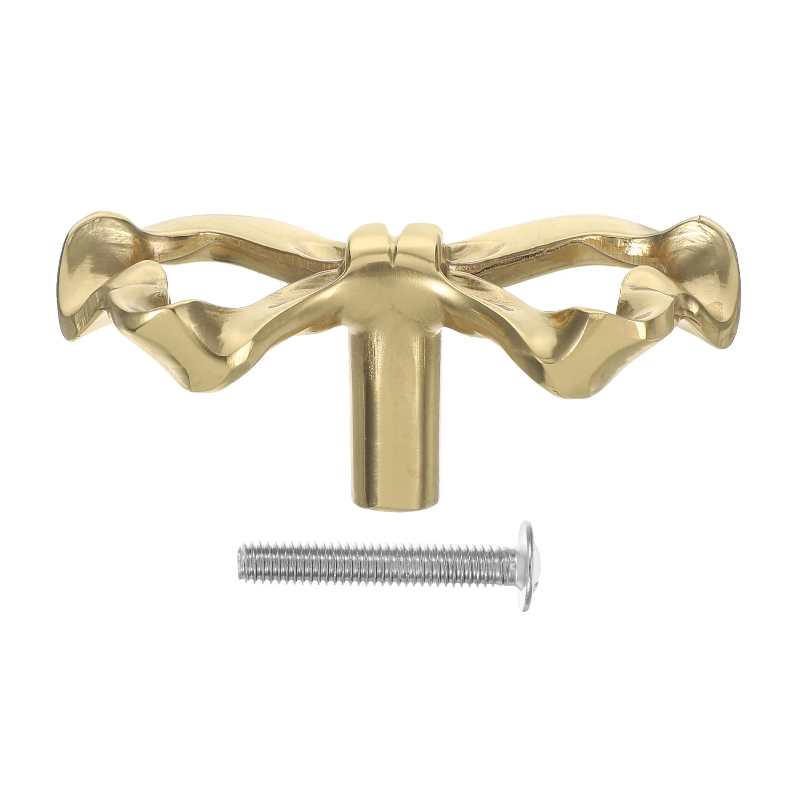 

Brass Bow Shaped Drawer Knob 60X27Mm Cabinet Pull Handle Wardrobe Closet Door Hardware Solid Durable Unique