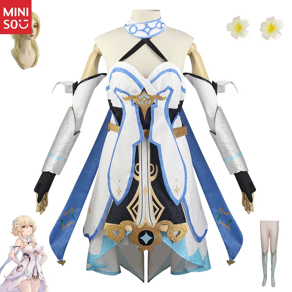 

Miniso Original God Cos Suit Traveler Fluorescent Cos Full Set of Games MiHoYo Traveler Fluorescent Cosplay Suit