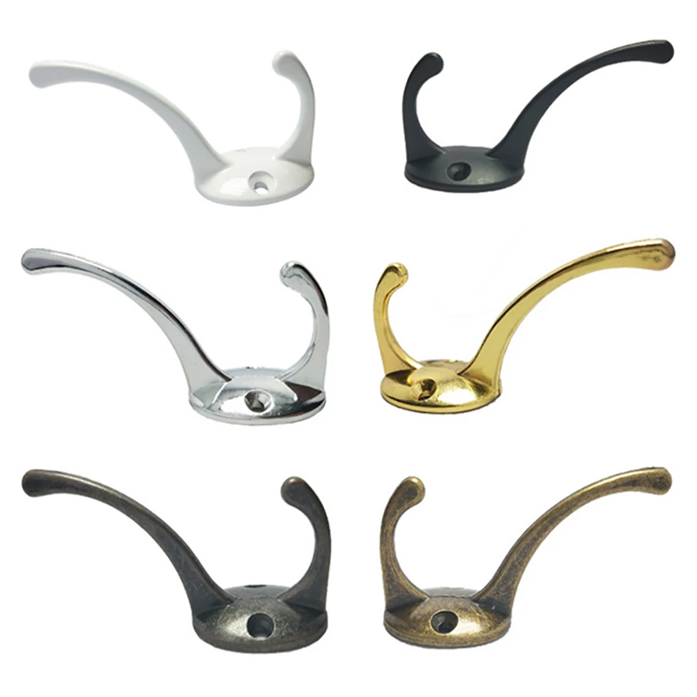 Zinc Alloy Vintage Bronze, Black, Silver Cloth Hook Hanger Wall Hook Coat Bag Hat Hanging Hooks Bathroom Kitchen Antique Racks