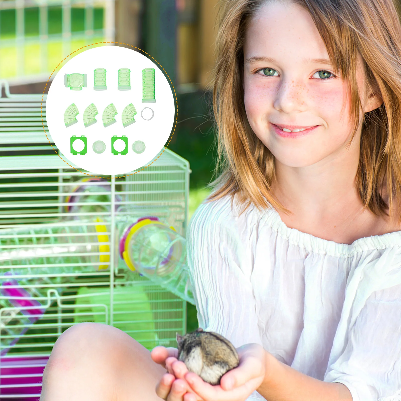 

1 set 1 Set Cage Tunnel Diy Connection Durable Plastic Tunnel Modules For Small Pets Safe Exploration Play Tube Hamster Cage