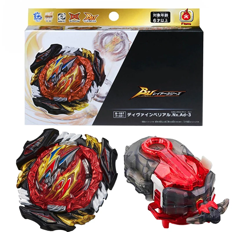 

Dynamite Battle Bey Set B-197 Divine Belial Booster B197 Spinning Top with Custom Launcher Kids Toys for Boys Gift