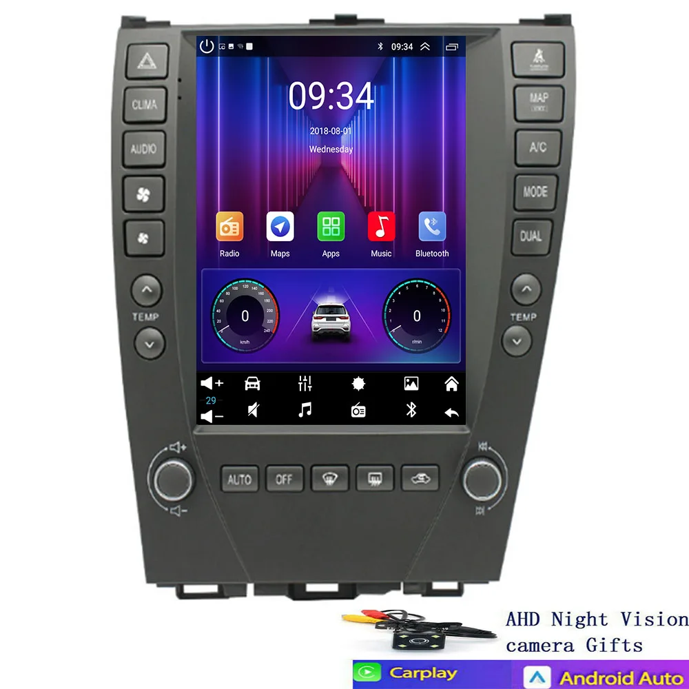

9,7-дюймовый автомобильный радиоприемник Android 14, для Lexus ES ES240 ES350 2007-2012, экран в стиле Tesla, мультимедийный видеоплеер, GPS-навигация, стерео