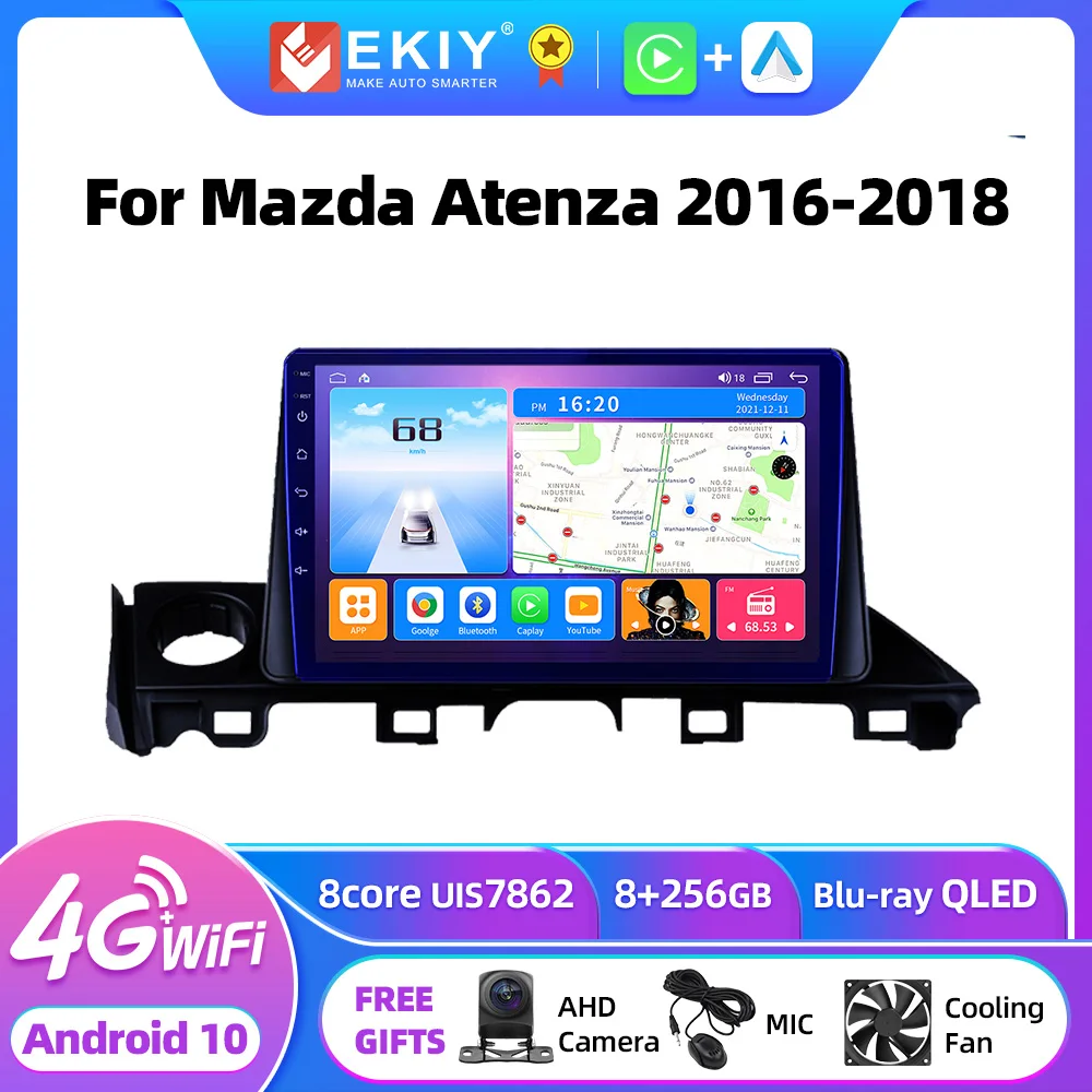 

EKIY T7 QLED DSP Android Auto Radio For Mazda Atenza 2016-2018 Car Multimedia Video Player 2 din Carplay GPS Navi Head Unit DVD