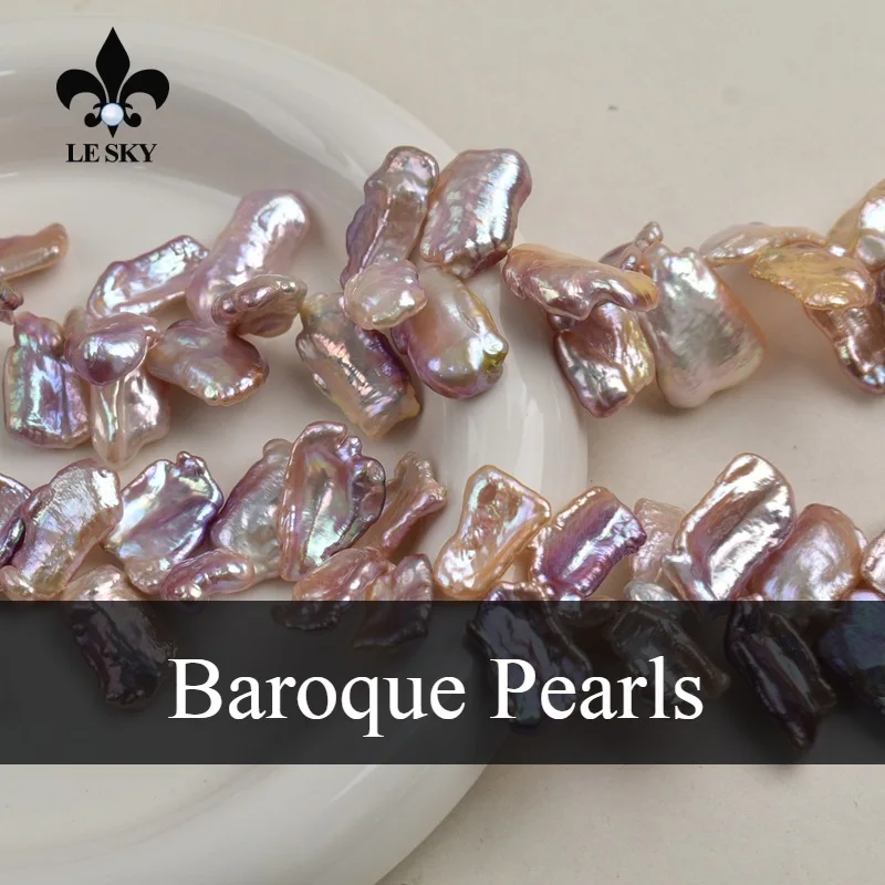 

Purple Baroque Pearls Bead Petal Shape Natural Freshwater Pearl Loose Beaded for Making DIY Jewerly Necklace Earrings 12-13mm