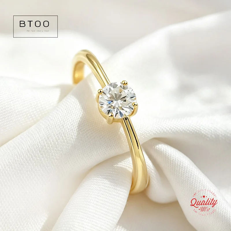 14K Gold Filled Round 5mm CZ AAAAA Ring Cubic Zirconia Band, Minimal Stacking Ring, Gold Everyday Modern Ring Gift for Her