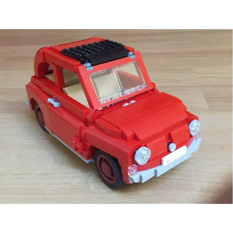 MOC-100462 Red Car Assembly Stitching Building Block Model MOC Creative Educational Kids Birthday Building Block Toy Gift