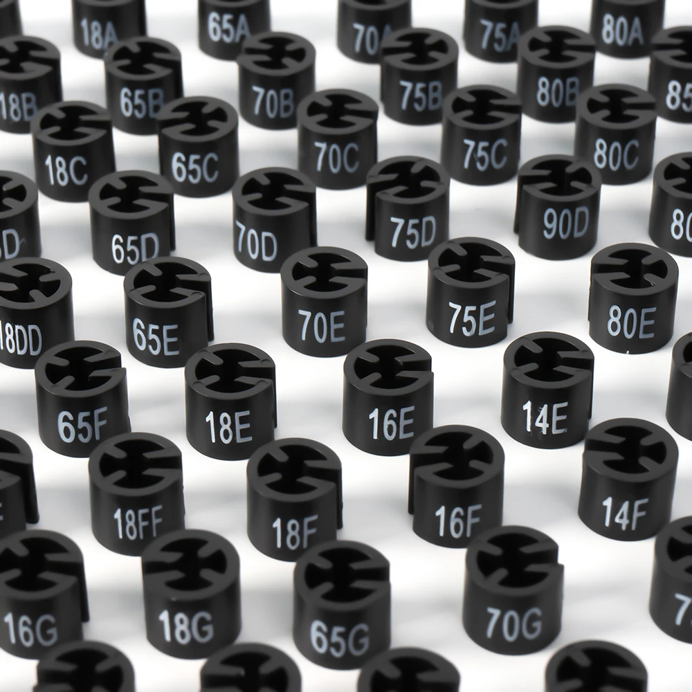 100 Pieces Black Hanger Sizer Garment Tags Markers Size Dividers Size Marker For Hangers XXS-6XL Printed Black Size Cubes