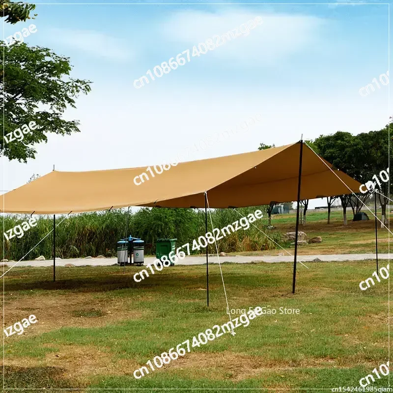 6*8m Large Canopy Waterproof Oxford Silver Coated Outdoor Camping Awning Sunshelter Tarp More Hanging Points new