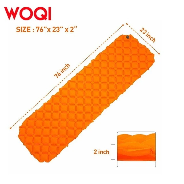 WOQI Outdoor Portable Waterproof And Moisture-proof TPU Camping Tent Inflatable Mattress With Handbag